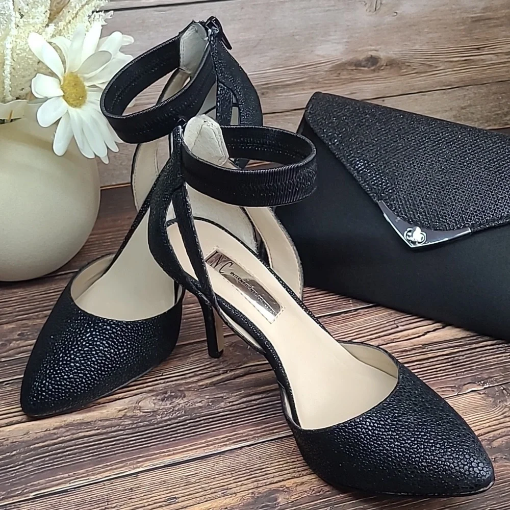 INC INTERNATIONAL CONCEPTS ZAPHIRE BLACK DRESS HEELS